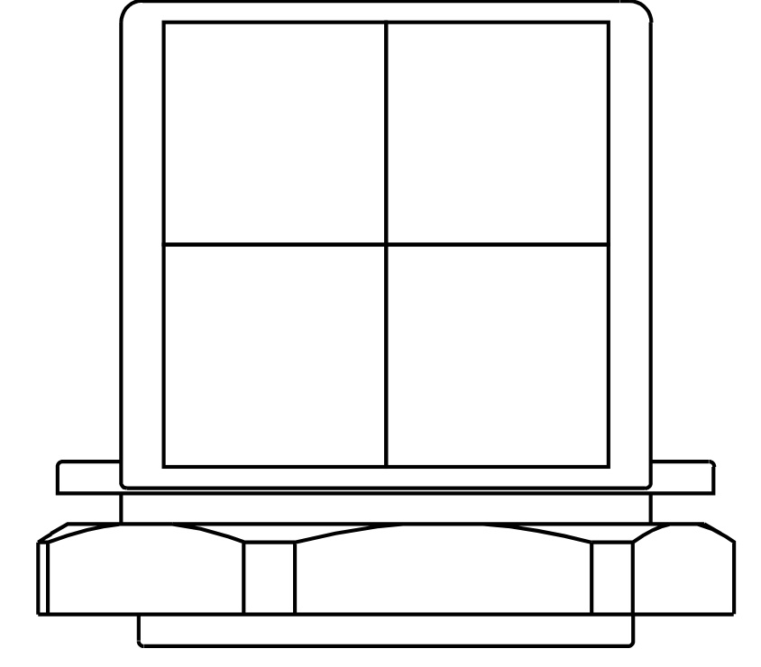 KVT 50/1-W90°  grey - Uvodnik za kablove sa konektorom