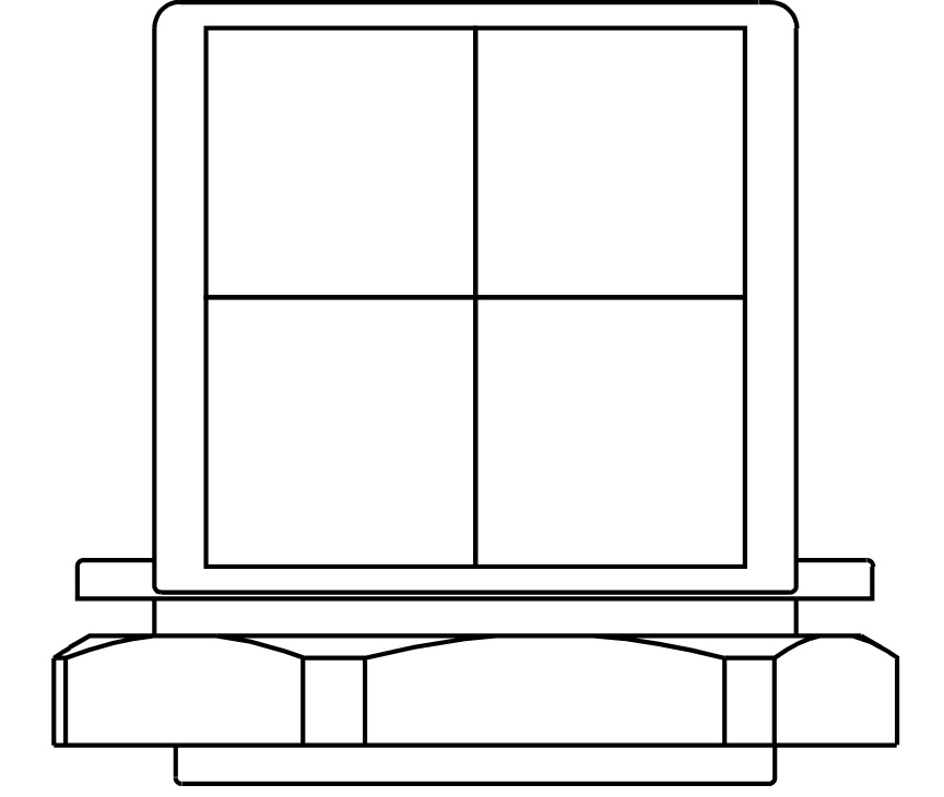 KVT 50/4-W90°  grey - Uvodnik za kablove sa konektorom